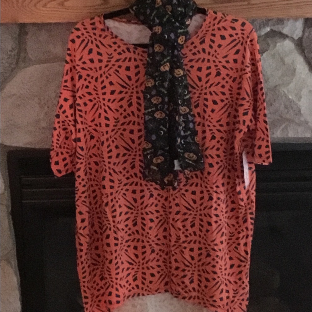 BNWT! LuLaRoe S Halloween -ish Irma w/Scarf!